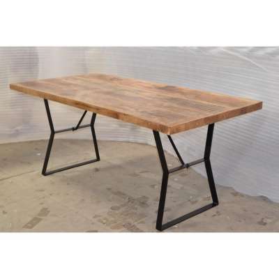 Industrial Style Crank Table With Adjustable height Vintage Dining Table