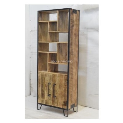 Beautiful Indian Designer High Quality At Low Price mango wooden indian metal fitted long display unit